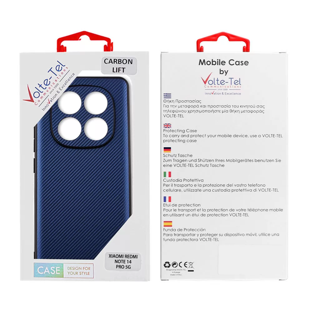 VOLTE-TEL CARBON LIFT ΘΗΚΗ XIAOMI REDMI NOTE 14 PRO 5G/POCO X7 6.67in  FULL CAMERA PROTECTION BLUE - Image 2