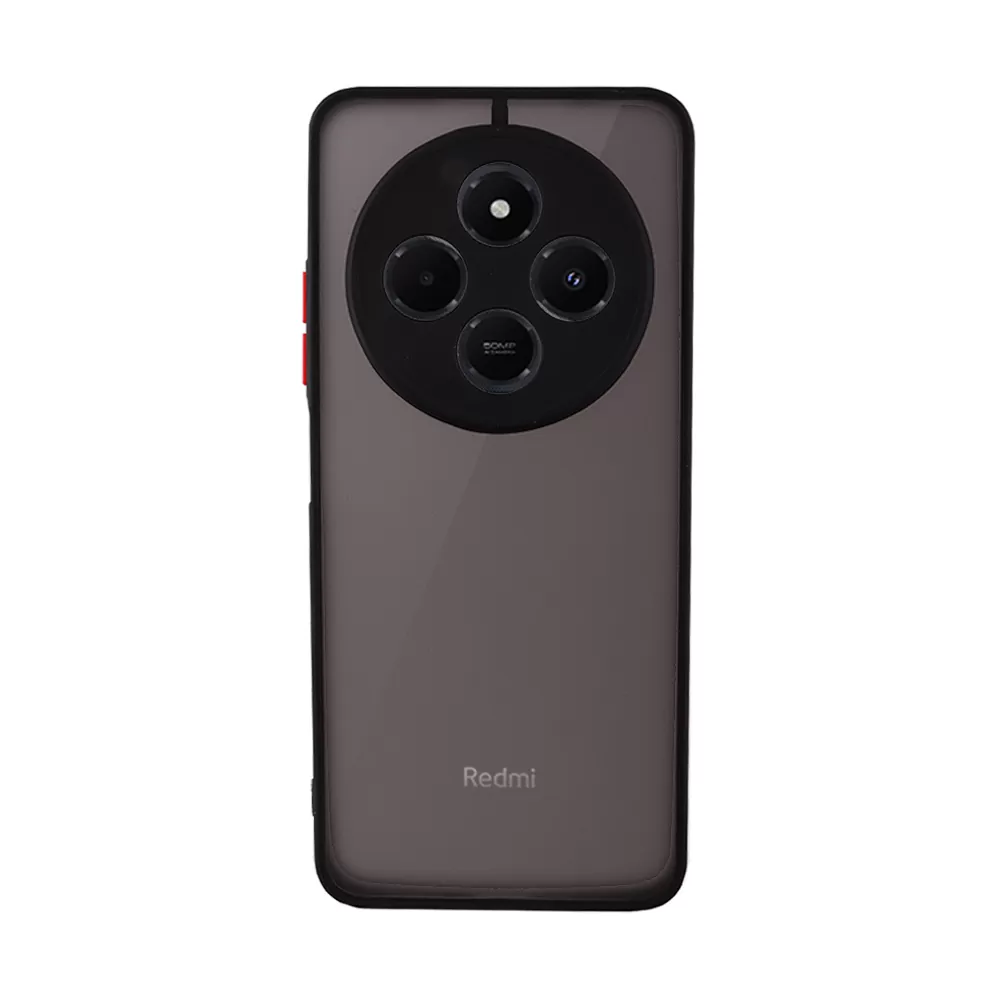 LIME HARDSHELL FUSION ΘΗΚΗ XIAOMI REDMI 14C/ REDMI A4/ POCO C75/ POCO M7 5G 6.88in  FULL CAMERA PROTECTION BLACK WITH RED KEYS - Image 6
