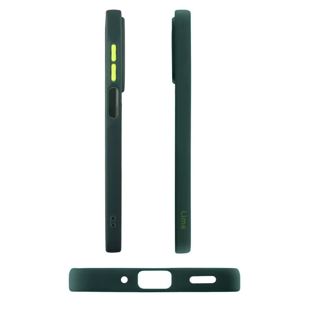 LIME HARDSHELL FUSION ΘΗΚΗ XIAOMI REDMI 14C/ REDMI A4/ POCO C75/ POCO M7 5G 6.88in  FULL CAMERA PROTECTION GREEN WITH YELLOW KEY - Image 5
