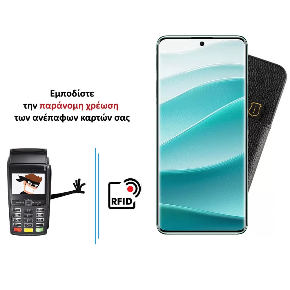 IDOL 1991 ANTI-RFID LEATHER SMART WALLET ΘΗΚΗ XIAOMI REDMI NOTE 14 PRO 5G/POCO X7 6.67in FULL CAMERA PROTECTION BLACK - Image 4