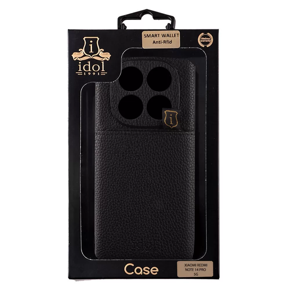 IDOL 1991 ANTI-RFID LEATHER SMART WALLET ΘΗΚΗ XIAOMI REDMI NOTE 14 PRO 5G/POCO X7 6.67in FULL CAMERA PROTECTION BLACK - Image 2