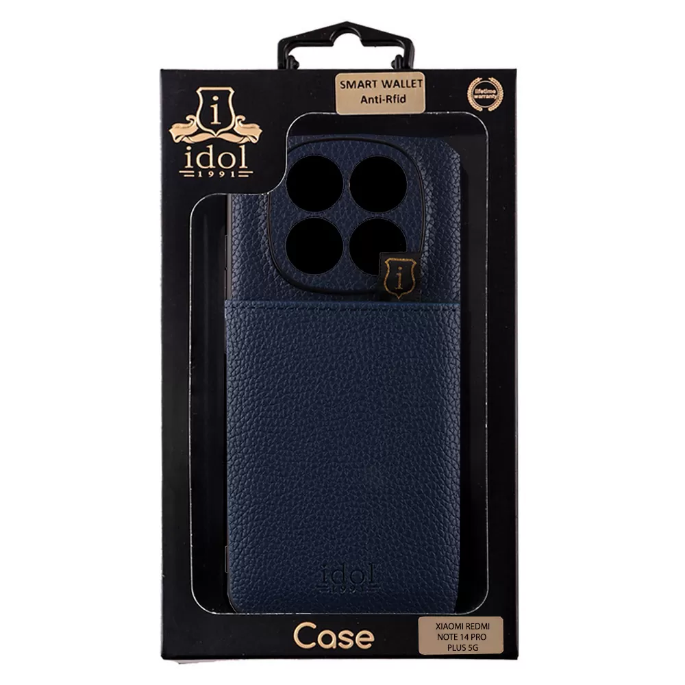 IDOL 1991 ANTI-RFID LEATHER SMART WALLET ΘΗΚΗ XIAOMI REDMI NOTE 14 PRO PLUS 5G 6.67in FULL CAMERA PROTECTION BLUE - Image 2