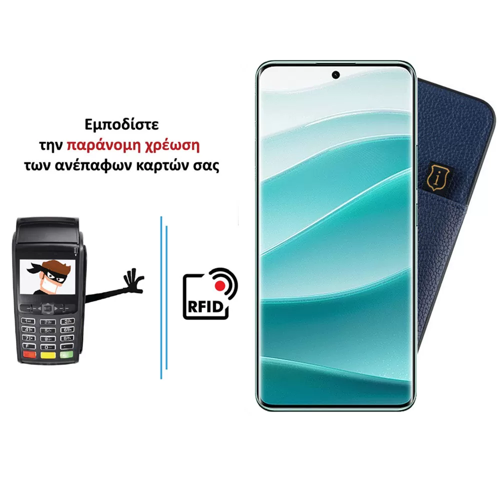 IDOL 1991 ANTI-RFID LEATHER SMART WALLET ΘΗΚΗ XIAOMI REDMI NOTE 14 PRO 5G/POCO X7 6.67in FULL CAMERA PROTECTION BLUE - Image 4