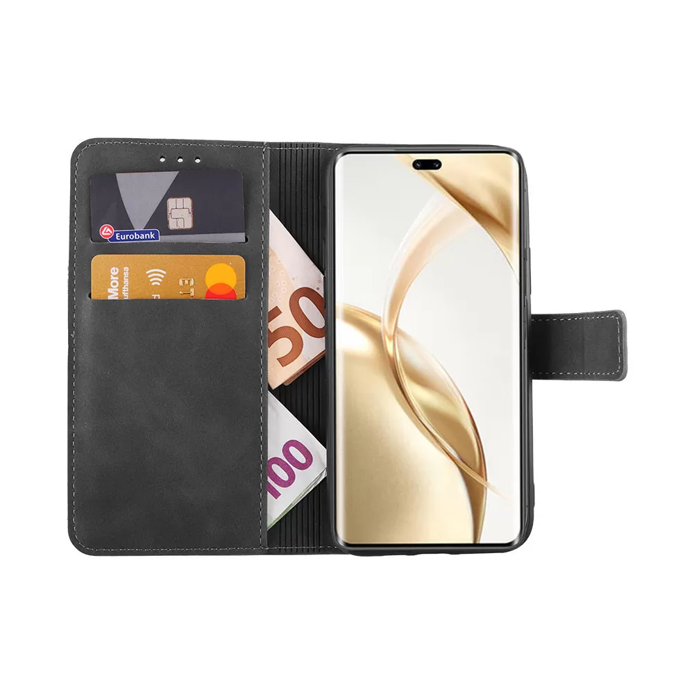 LIME ESSENTIAL ΘΗΚΗ HONOR 200 5G 6.7in  MAGNET BOOK STAND CLIP GREY - Image 5