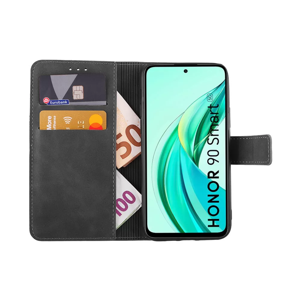 LIME ESSENTIAL ΘΗΚΗ HONOR 90 SMART 5G/X7b/X7b 5G 6.8in  MAGNET BOOK STAND CLIP GREY - Image 5