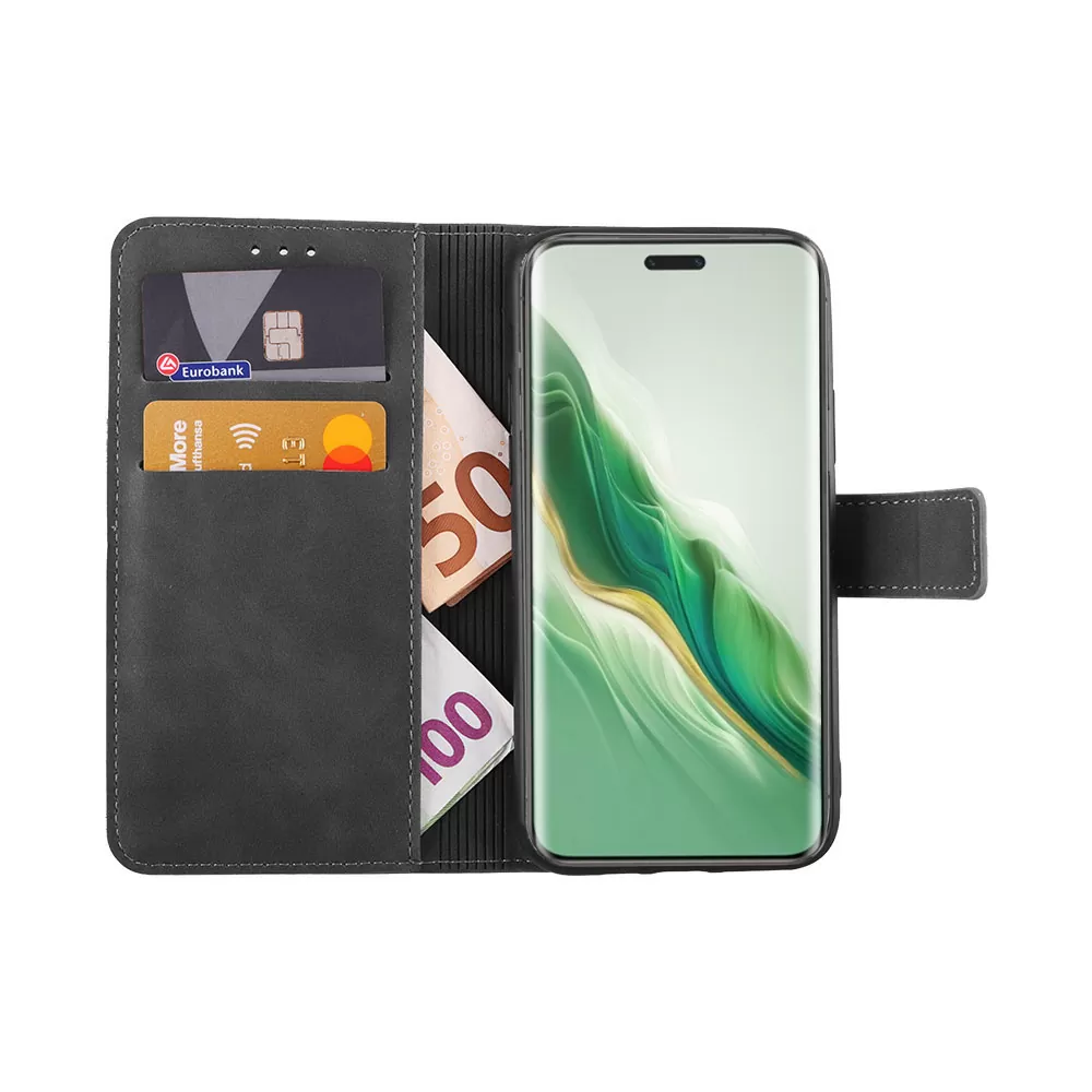 LIME ESSENTIAL ΘΗΚΗ HONOR MAGIC 6 PRO 5G 6.8in  MAGNET BOOK STAND CLIP GREY - Image 5