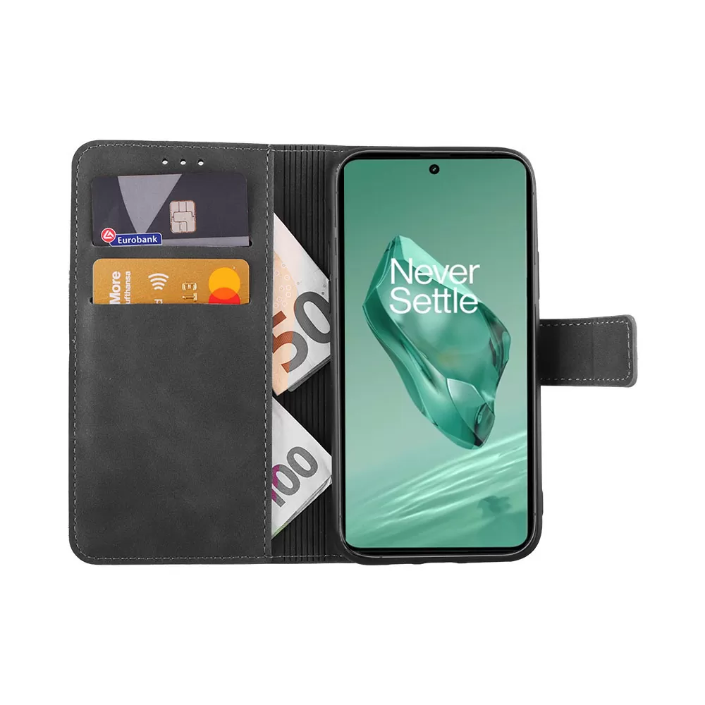 LIME ESSENTIAL ΘΗΚΗ ONEPLUS 12 5G 6.82in  MAGNET BOOK STAND CLIP GREY - Image 5
