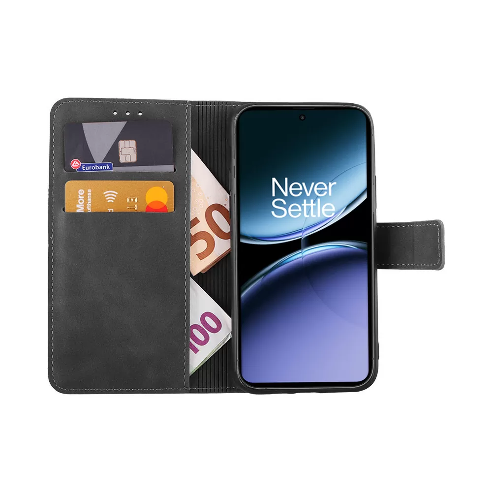 LIME ESSENTIAL ΘΗΚΗ ONEPLUS NORD 4 5G 6.74in  MAGNET BOOK STAND CLIP GREY - Image 5