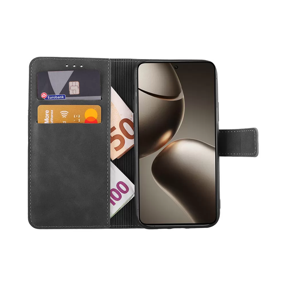 LIME ESSENTIAL ΘΗΚΗ XIAOMI 14T PRO 5G 6.67in  MAGNET BOOK STAND CLIP  GREY - Image 5
