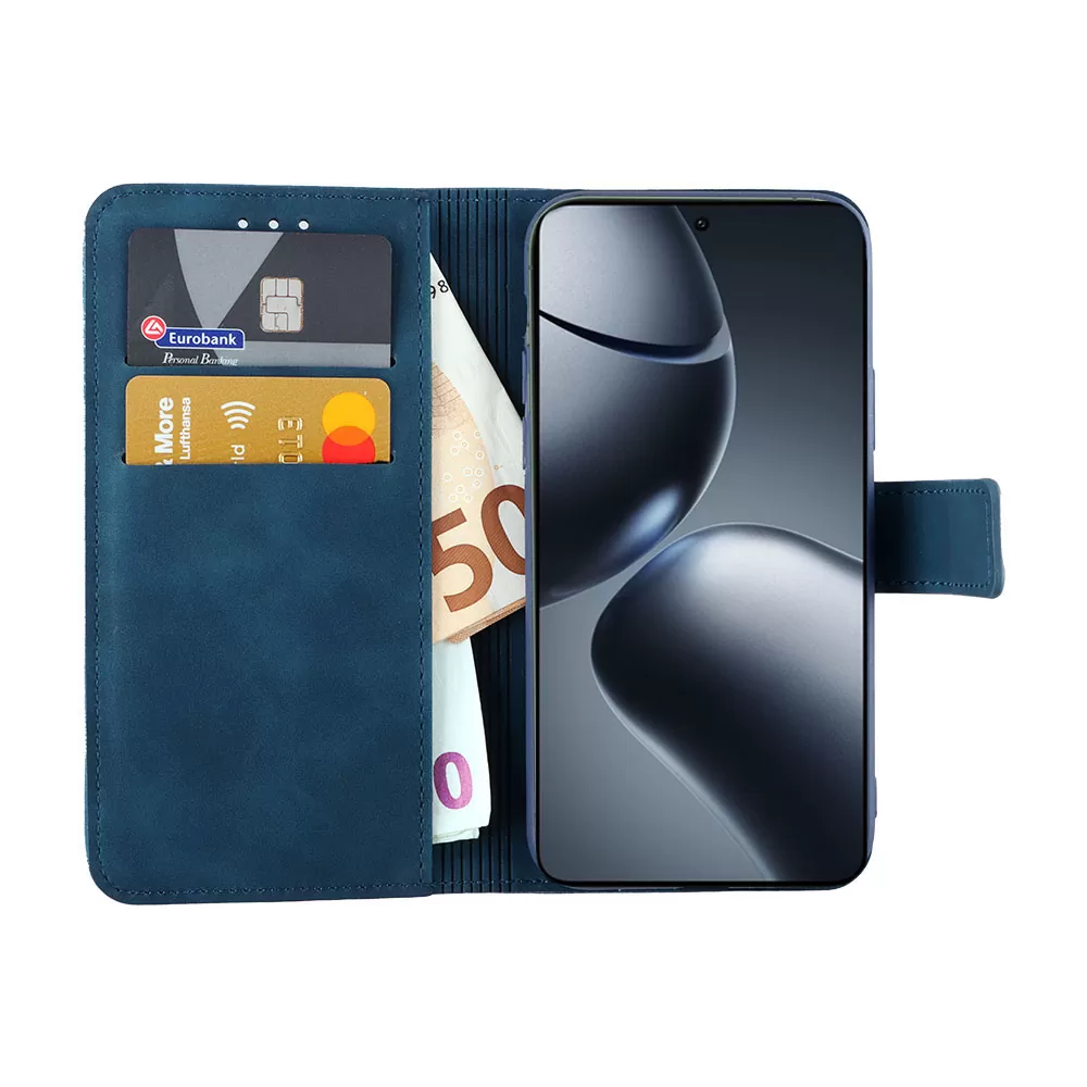 LIME ESSENTIAL ΘΗΚΗ XIAOMI 14T 5G 6.67in  MAGNET BOOK STAND CLIP  DARK BLUE - Image 5