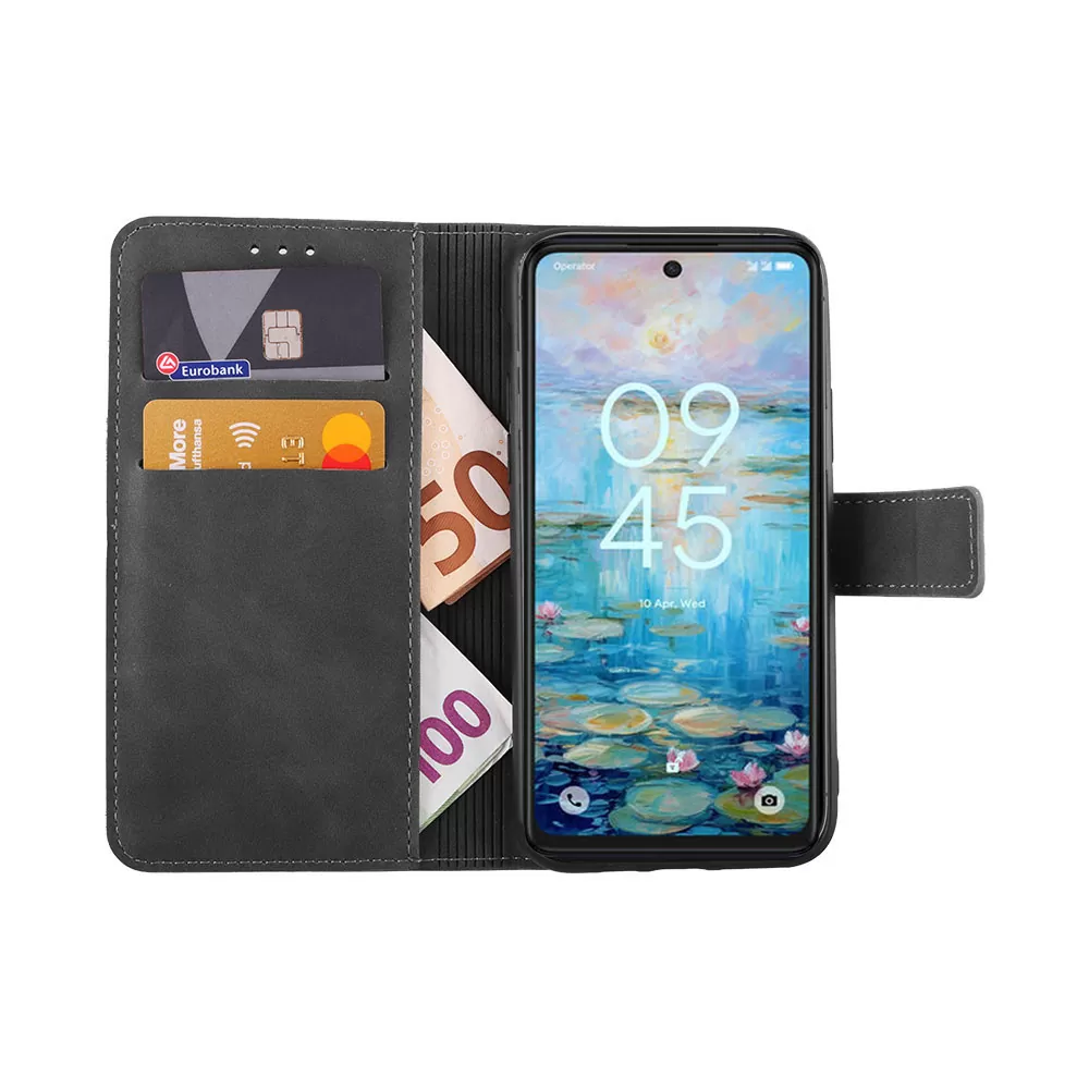 LIME ESSENTIAL ΘΗΚΗ TCL 50 NXTPAPER/ 50 PRO NXTPAPER 5G 6,8in  MAGNET BOOK STAND CLIP GREY - Image 5