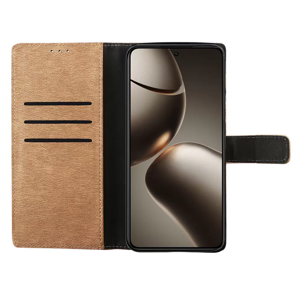 VOLTE-TEL ALLURE ΘΗΚΗ XIAOMI 14T PRO 5G 6.67in  MAGNET BOOK STAND CLIP GOLD - Image 6