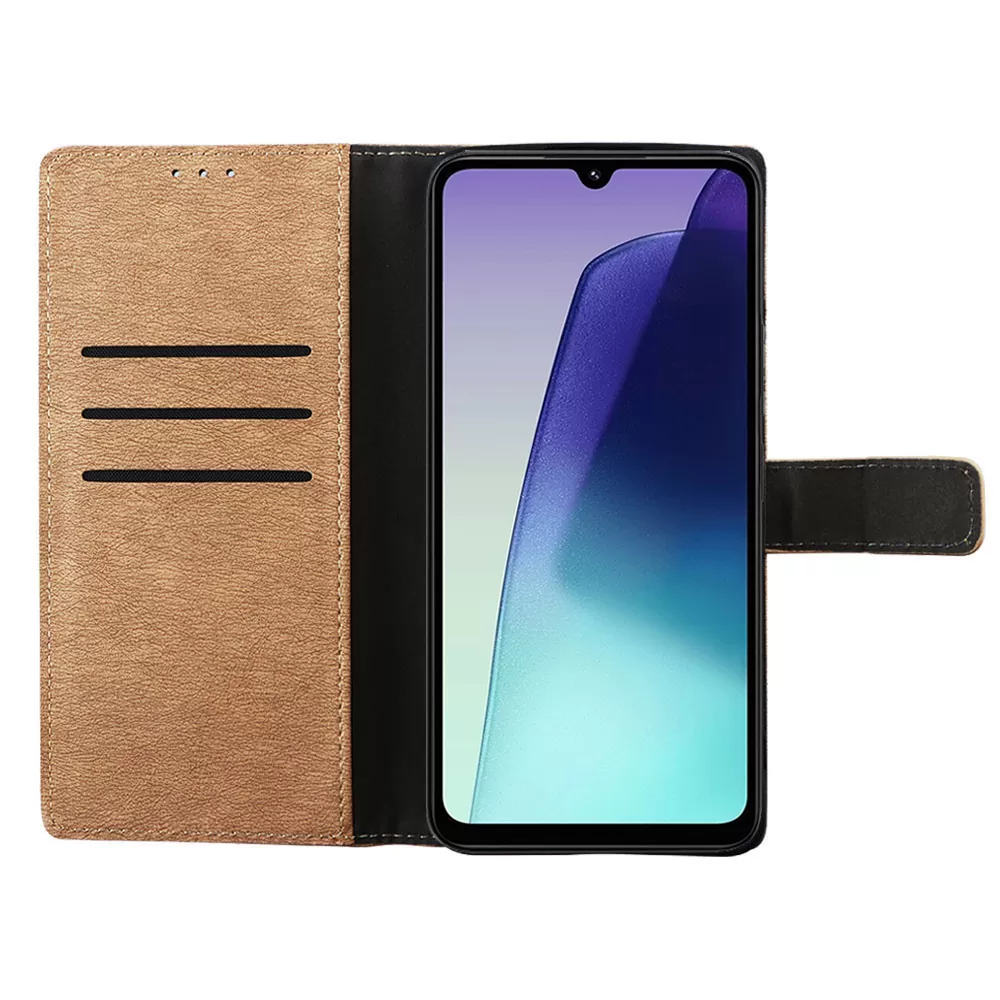 VOLTE-TEL ALLURE ΘΗΚΗ XIAOMI REDMI 14C/ REDMI A4/ POCO C75 6.88in  MAGNET BOOK STAND CLIP GOLD - Image 6