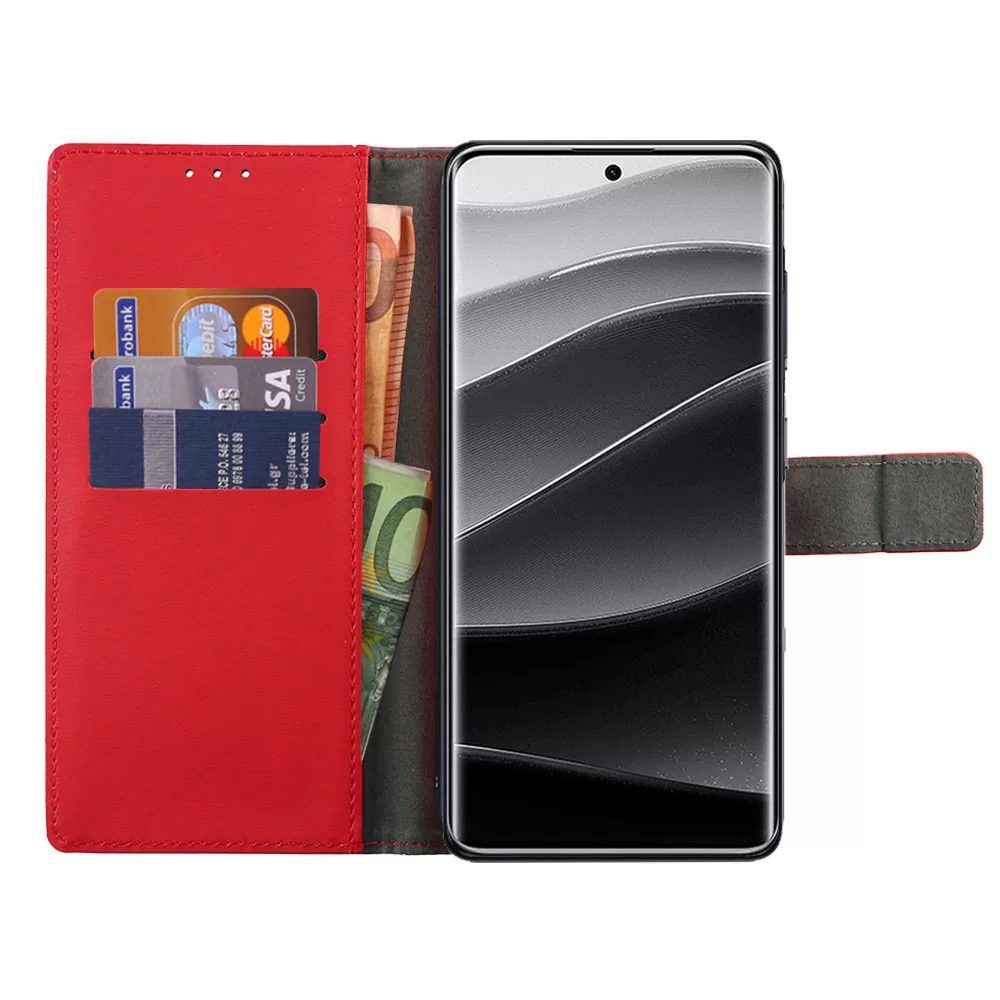 VOLTE-TEL ALLURE ΘΗΚΗ XIAOMI REDMI NOTE 14 PRO PLUS 5G 6.67in  MAGNET BOOK STAND CLIP RED - Image 6