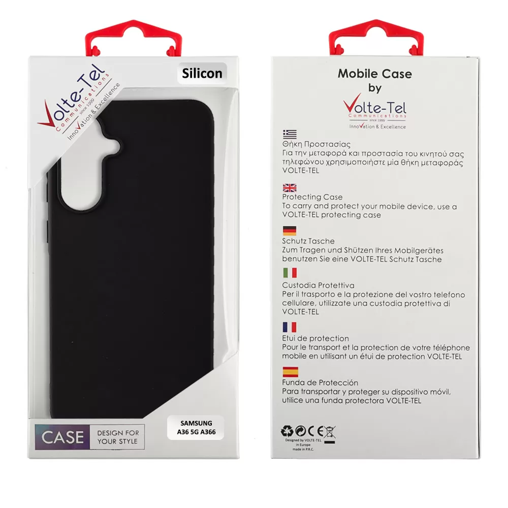 VOLTE-TEL SILICON TPU ΘΗΚΗ SAMSUNG A36 5G A366 6.7in  CAMERA GUARD BLACK - Image 2