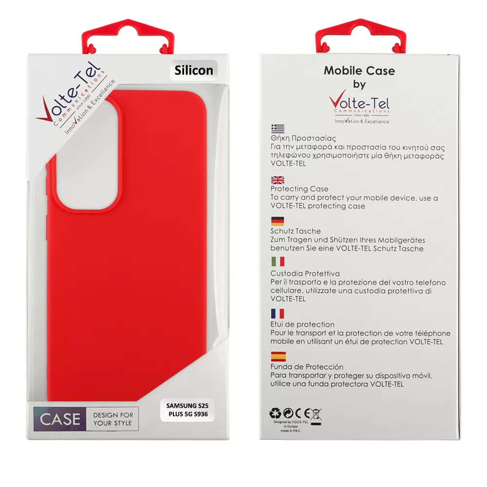 VOLTE-TEL SILICON TPU ΘΗΚΗ SAMSUNG S25 PLUS 5G S936 6.7in  CAMERA GUARD RED - Image 2