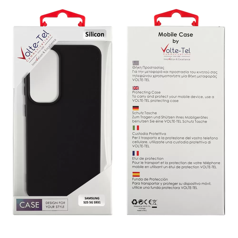 VOLTE-TEL SILICON TPU ΘΗΚΗ SAMSUNG S25 5G S931 6.2in  CAMERA GUARD BLACK - Image 2