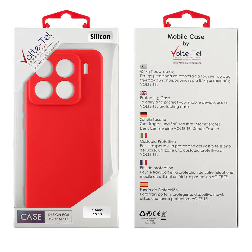 VOLTE-TEL SILICON TPU ΘΗΚΗ XIAOMI 15 PRO 5G 6.73in  FULL CAMERA PROTECTION RED - Image 2