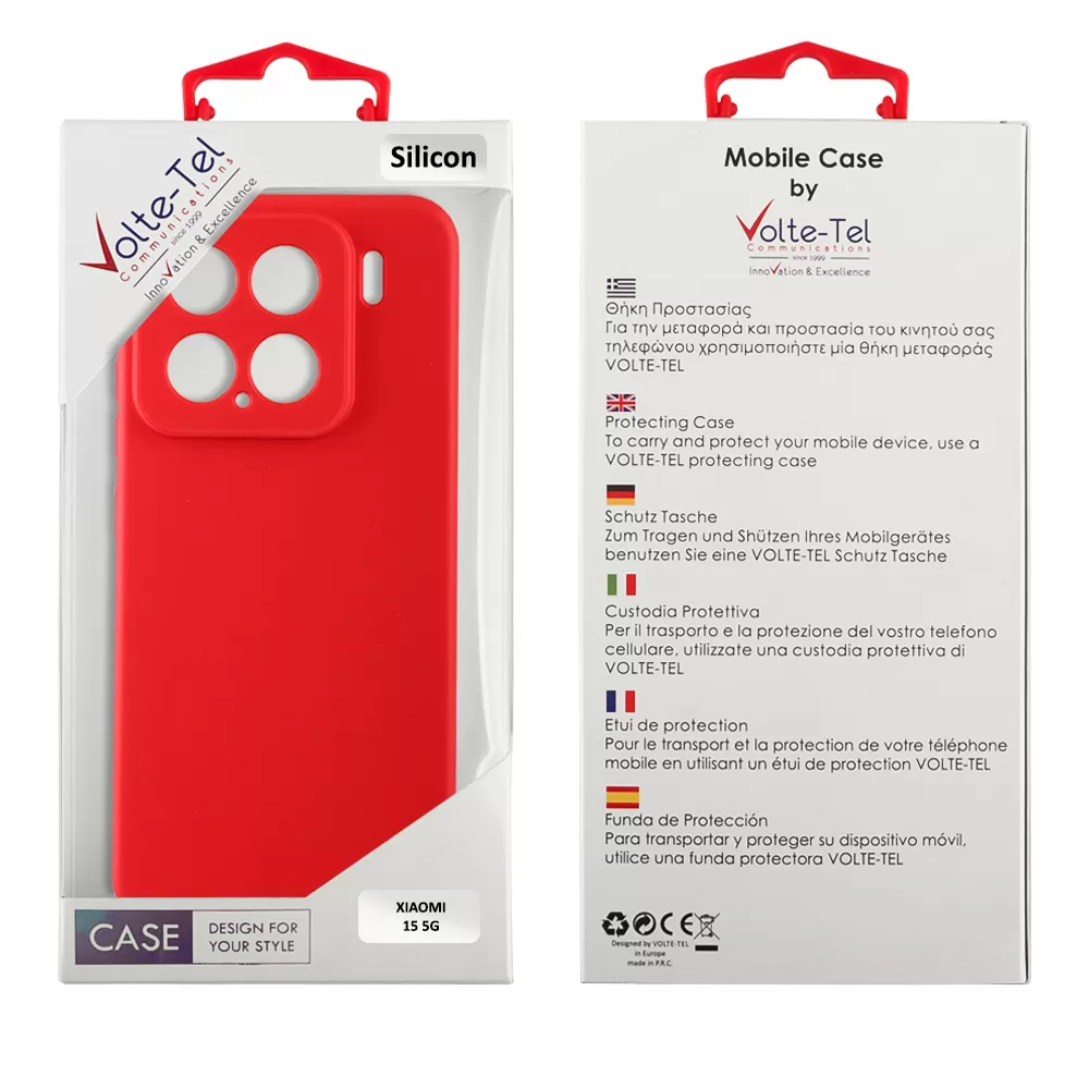 VOLTE-TEL SILICON TPU ΘΗΚΗ XIAOMI 15 5G 6.36in  FULL CAMERA PROTECTION RED - Image 2