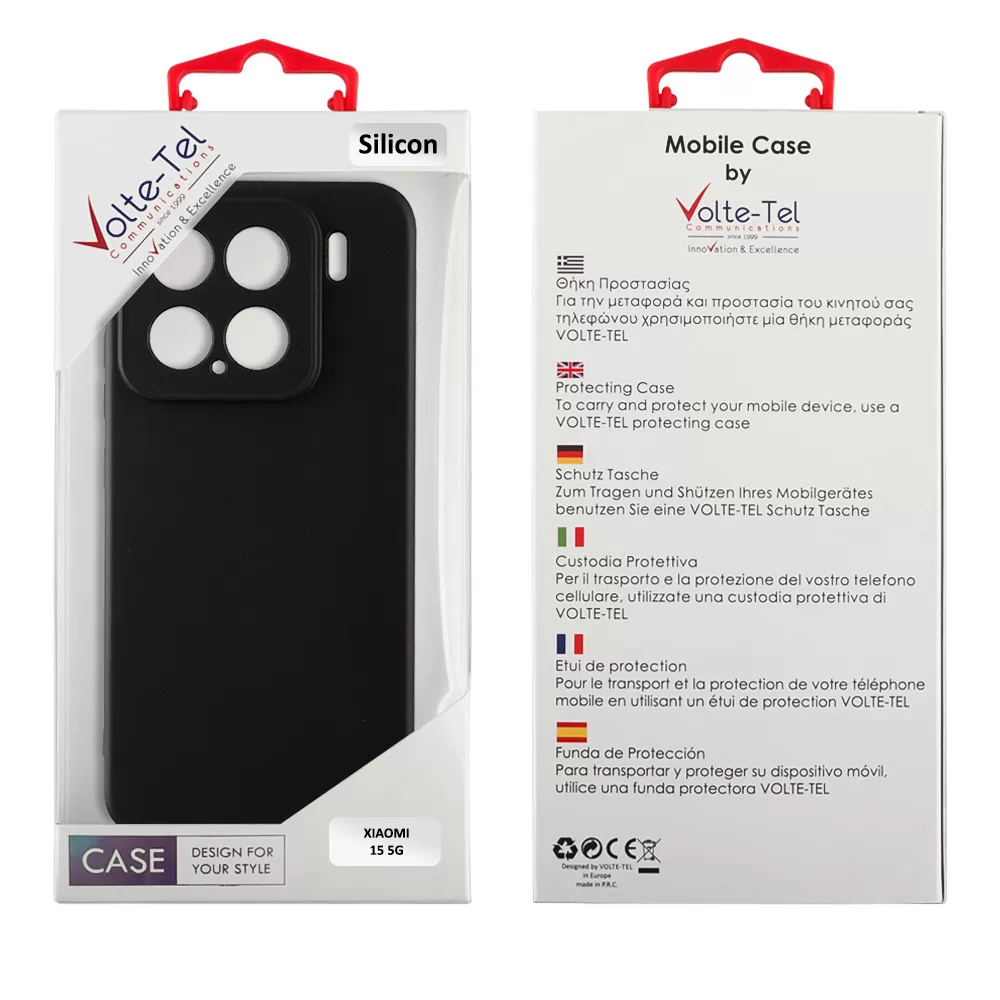 VOLTE-TEL SILICON TPU ΘΗΚΗ XIAOMI 15 5G 6.36in  FULL CAMERA PROTECTION BLACK - Image 2