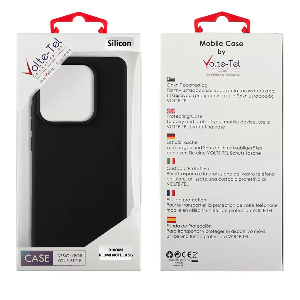 VOLTE-TEL SILICON TPU ΘΗΚΗ XIAOMI REDMI NOTE 14 5G 6.67in  CAMERA GUARD BLACK - Image 2