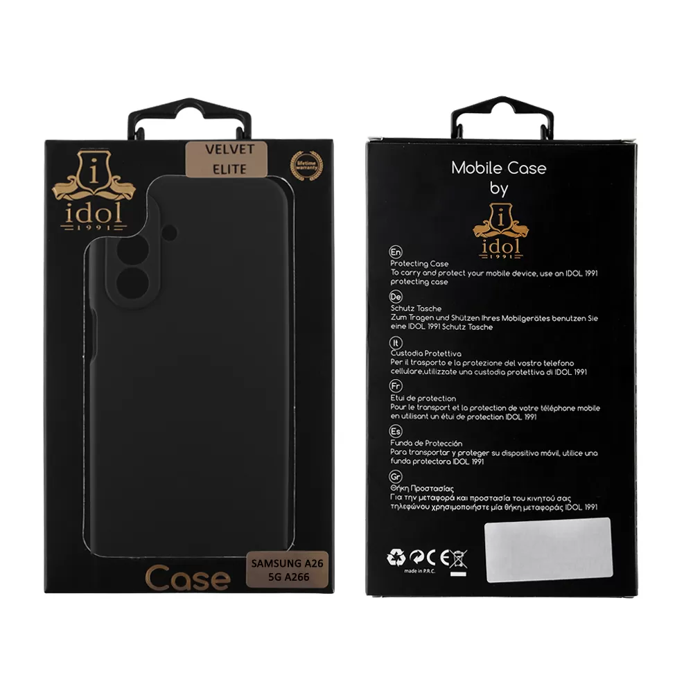 IDOL 1991 VELVET ELITE TPU ΘΗΚΗ SAMSUNG A26 5G A266 6.7in  4 SIDE FULL CAMERA PROTECTION BLACK - Image 2