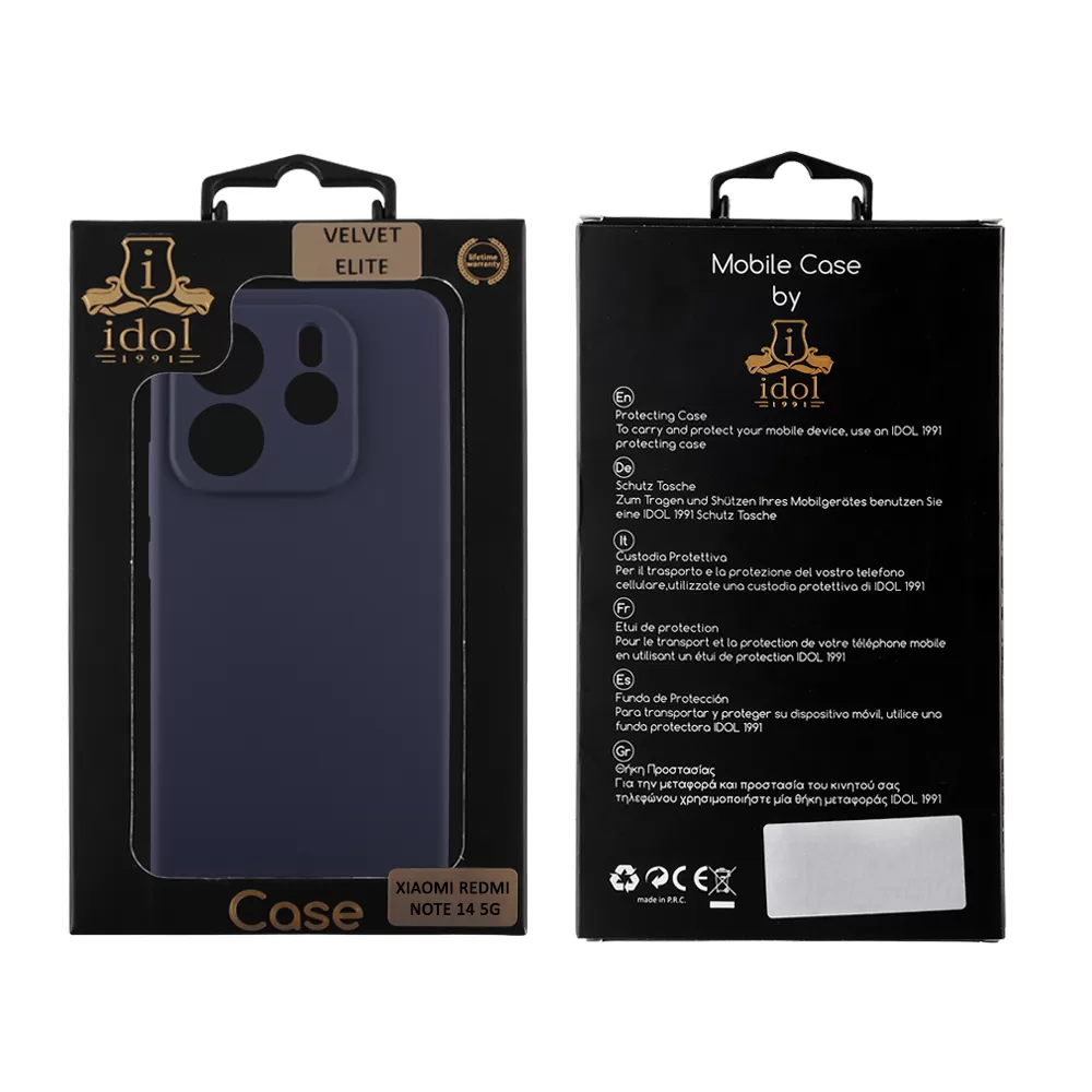 IDOL 1991 VELVET ELITE TPU ΘΗΚΗ XIAOMI REDMI NOTE 14 5G 6.67in  4 SIDE FULL CAMERA PROTECTION BLUE - Image 2