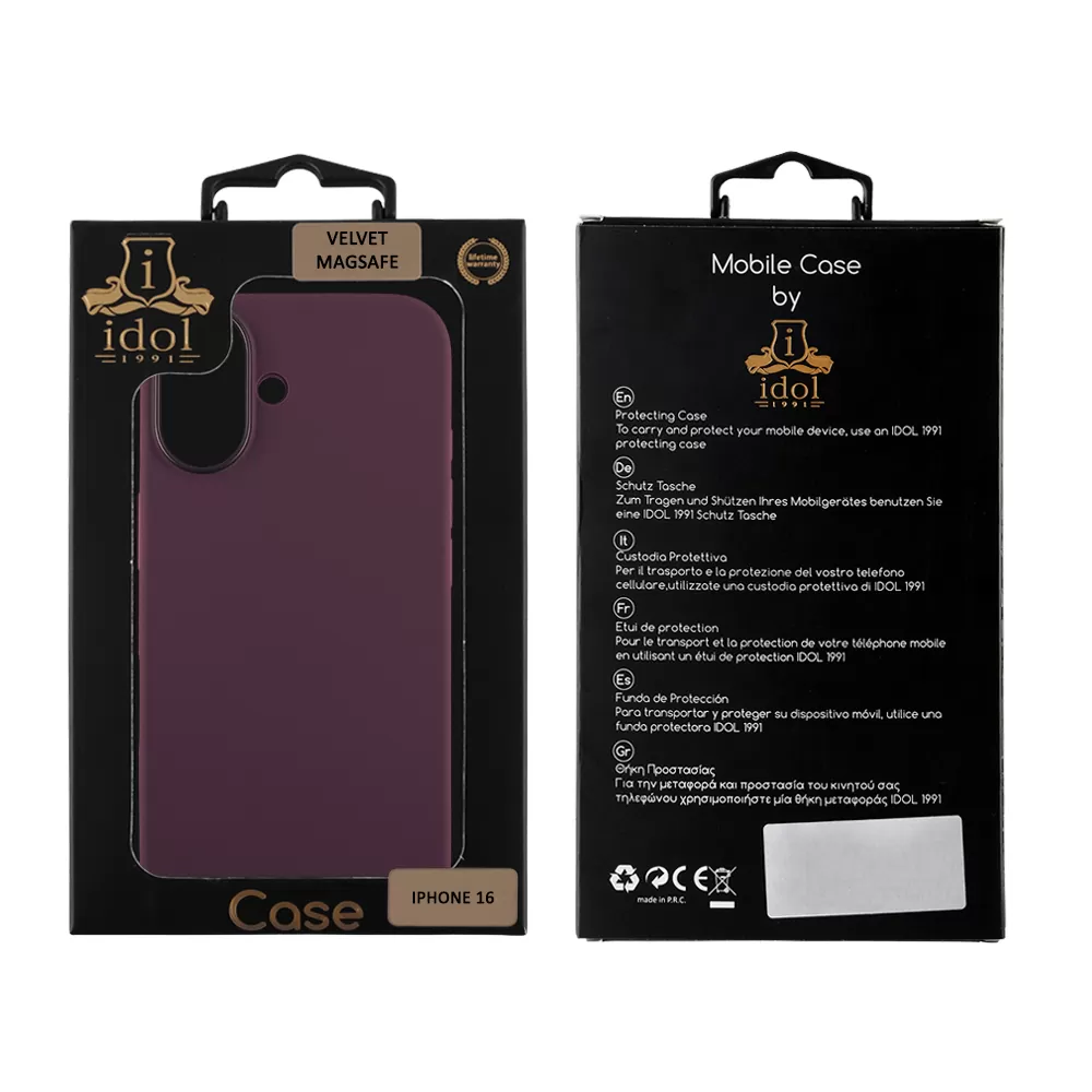 IDOL 1991 VELVET MAGSAFE TPU ΘΗΚΗ IPHONE 16 6.1in CAMERA GUARD PLUM - Image 2