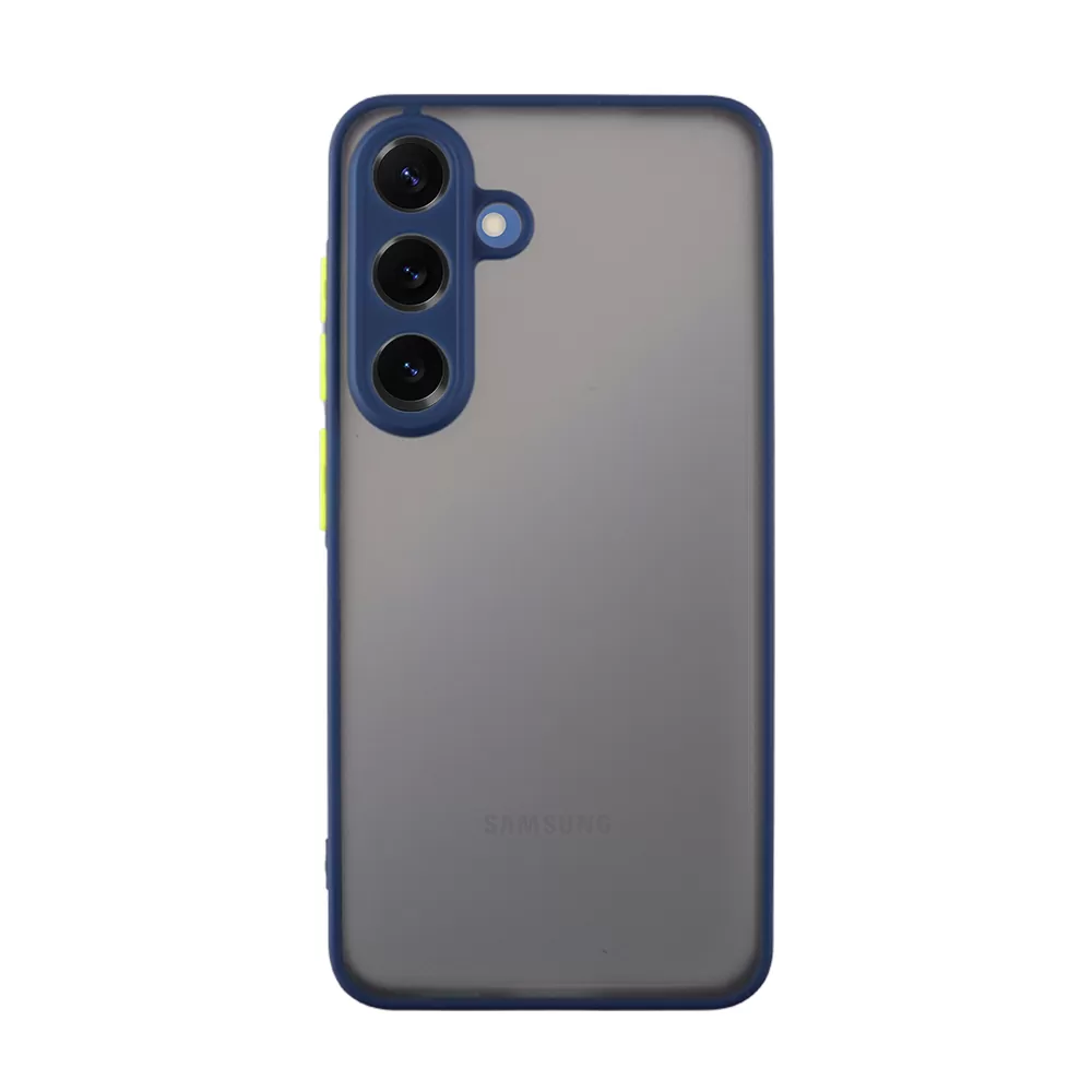 LIME HARDSHELL FUSION ΘΗΚΗ SAMSUNG S25 5G S931 6.2in  FULL CAMERA PROTECTION BLUE WITH YELLOW KEYS - Image 6