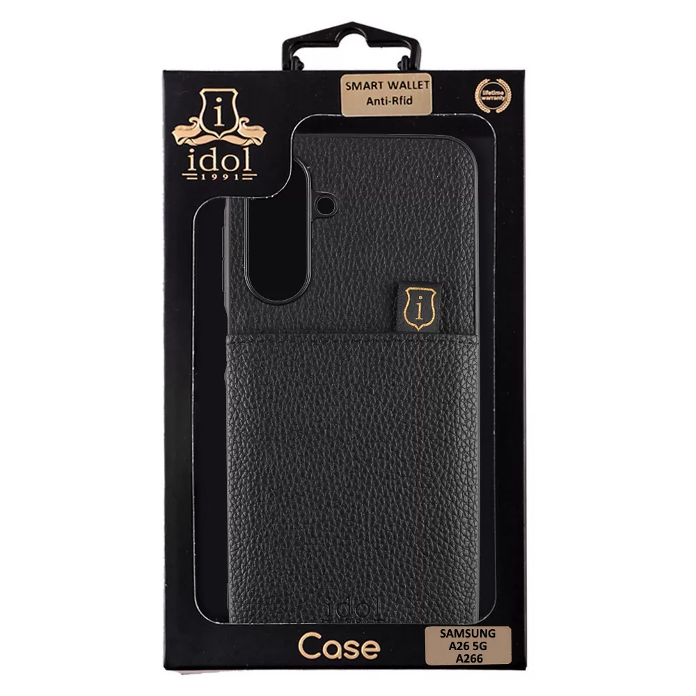 IDOL 1991 ANTI-RFID LEATHER SMART WALLET ΘΗΚΗ SAMSUNG A26 5G A266 6.7in CAMERA GUARD BLACK - Image 2
