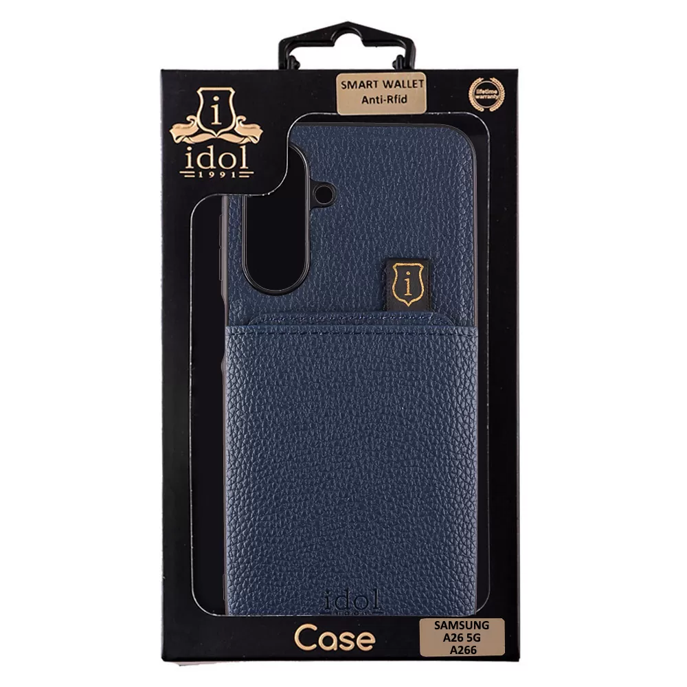 IDOL 1991 ANTI-RFID LEATHER SMART WALLET ΘΗΚΗ SAMSUNG A26 5G A266 6.7in CAMERA GUARD BLUE - Image 2