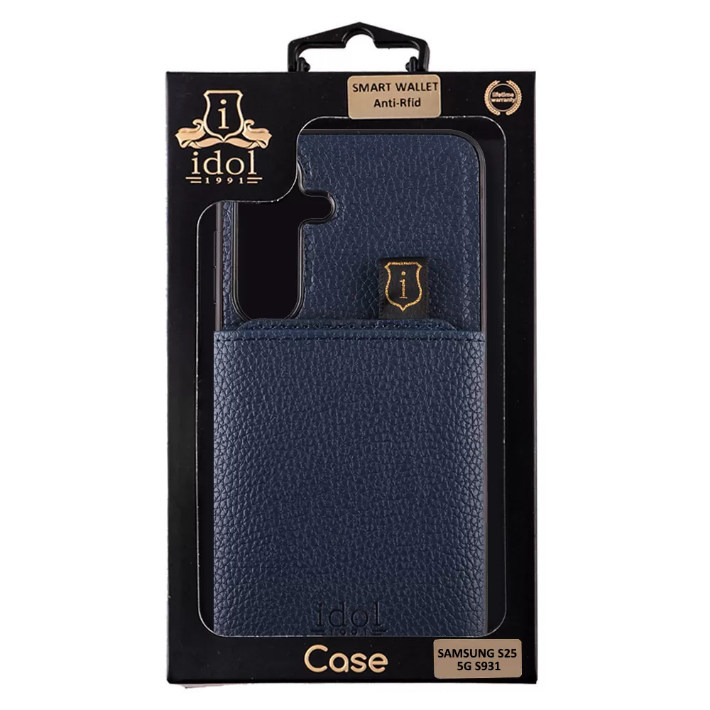 IDOL 1991 ANTI-RFID LEATHER SMART WALLET ΘΗΚΗ SAMSUNG S25 5G S931 6.2in CAMERA GUARD BLUE - Image 2
