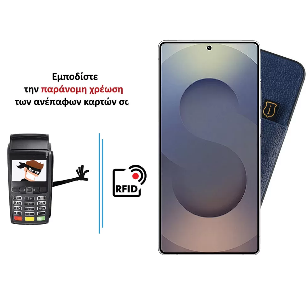 IDOL 1991 ANTI-RFID LEATHER SMART WALLET ΘΗΚΗ SAMSUNG S25 ULTRA 5G S938 6.9in CAMERA GUARD BLUE - Image 4