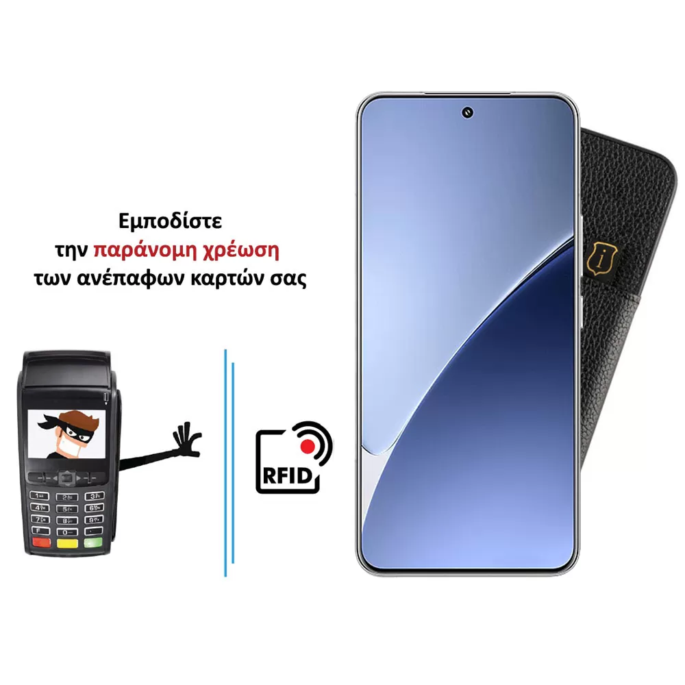 IDOL 1991 ANTI-RFID LEATHER SMART WALLET ΘΗΚΗ XIAOMI 15 PRO 5G 6.73in CAMERA GUARD BLACK - Image 4