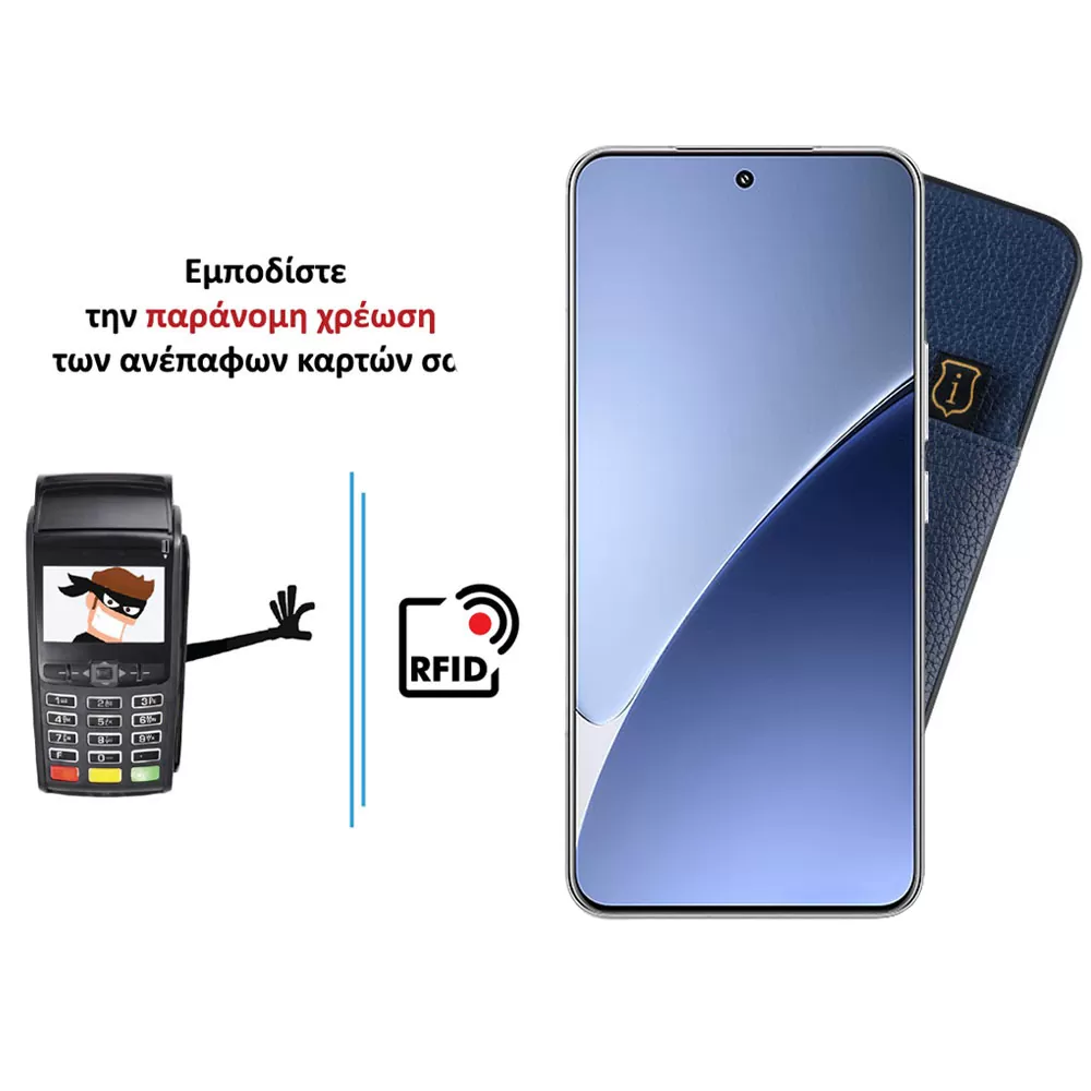 IDOL 1991 ANTI-RFID LEATHER SMART WALLET ΘΗΚΗ XIAOMI 15 PRO 5G 6.73in CAMERA GUARD BLUE - Image 4