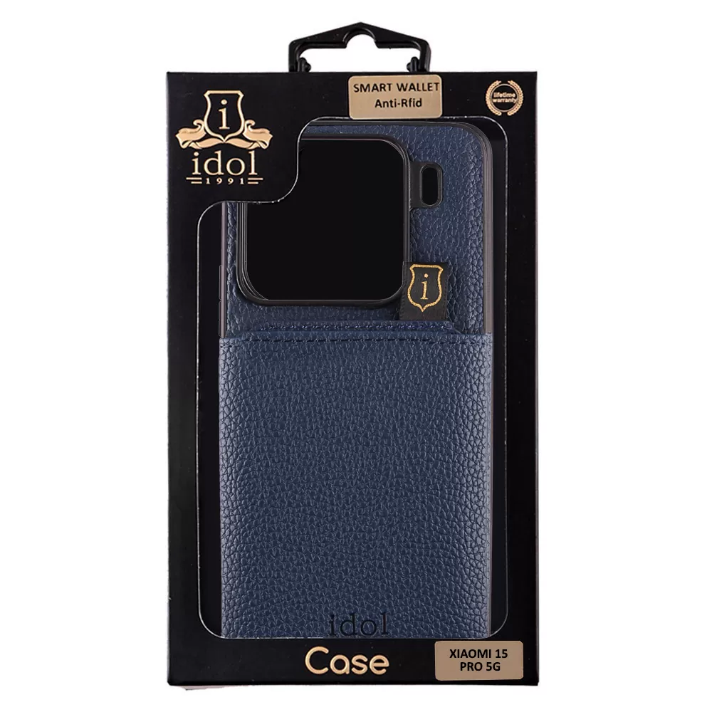 IDOL 1991 ANTI-RFID LEATHER SMART WALLET ΘΗΚΗ XIAOMI 15 PRO 5G 6.73in CAMERA GUARD BLUE - Image 2