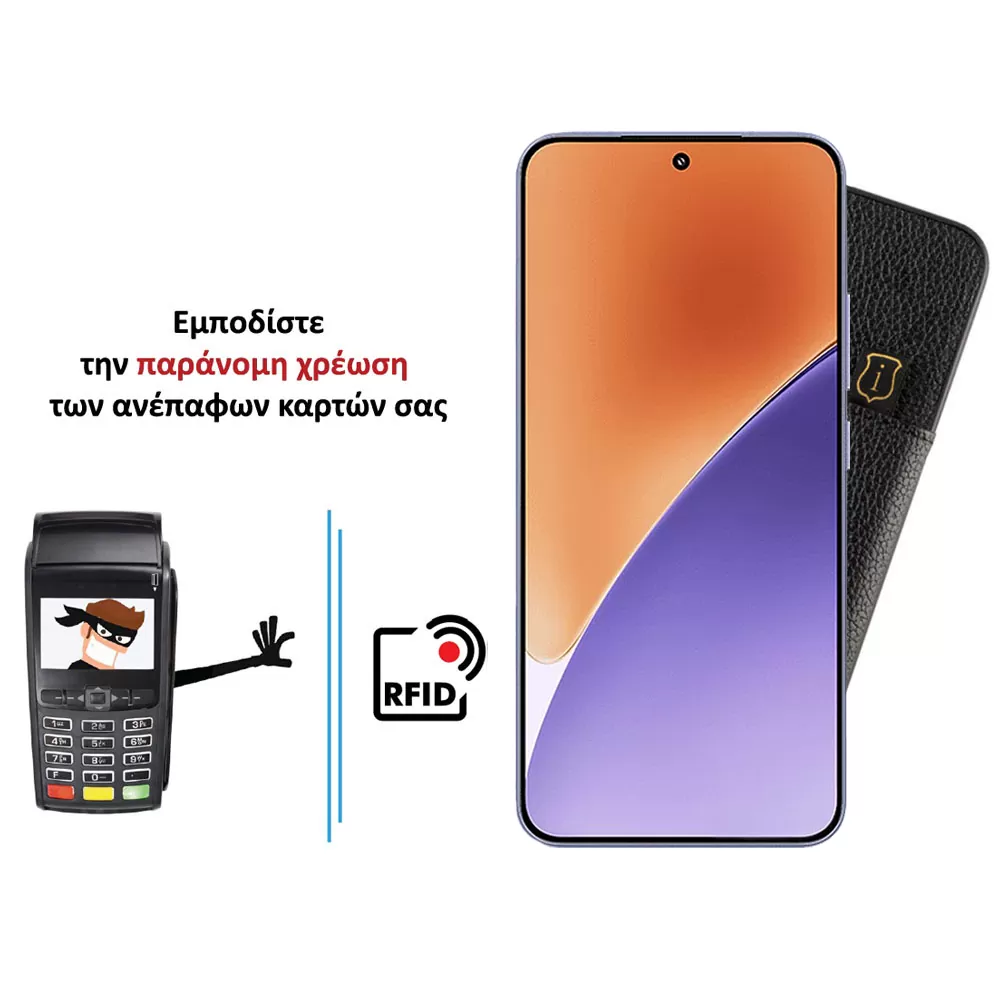 IDOL 1991 ANTI-RFID LEATHER SMART WALLET ΘΗΚΗ XIAOMI 15 5G 6.36in CAMERA GUARD BLACK - Image 4