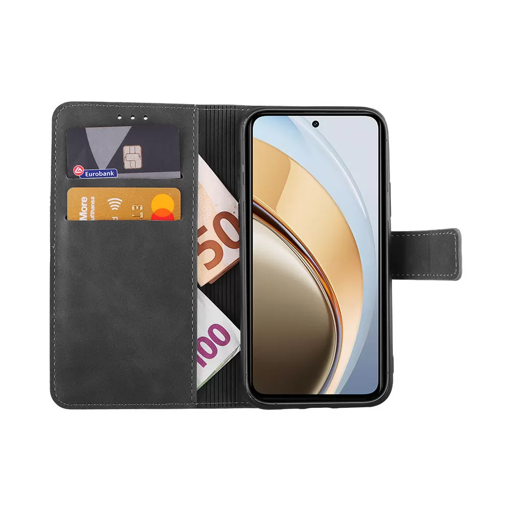 LIME ESSENTIAL ΘΗΚΗ VIVO V40 LITE 5G 6.67in  MAGNET BOOK STAND CLIP GREY - Image 5