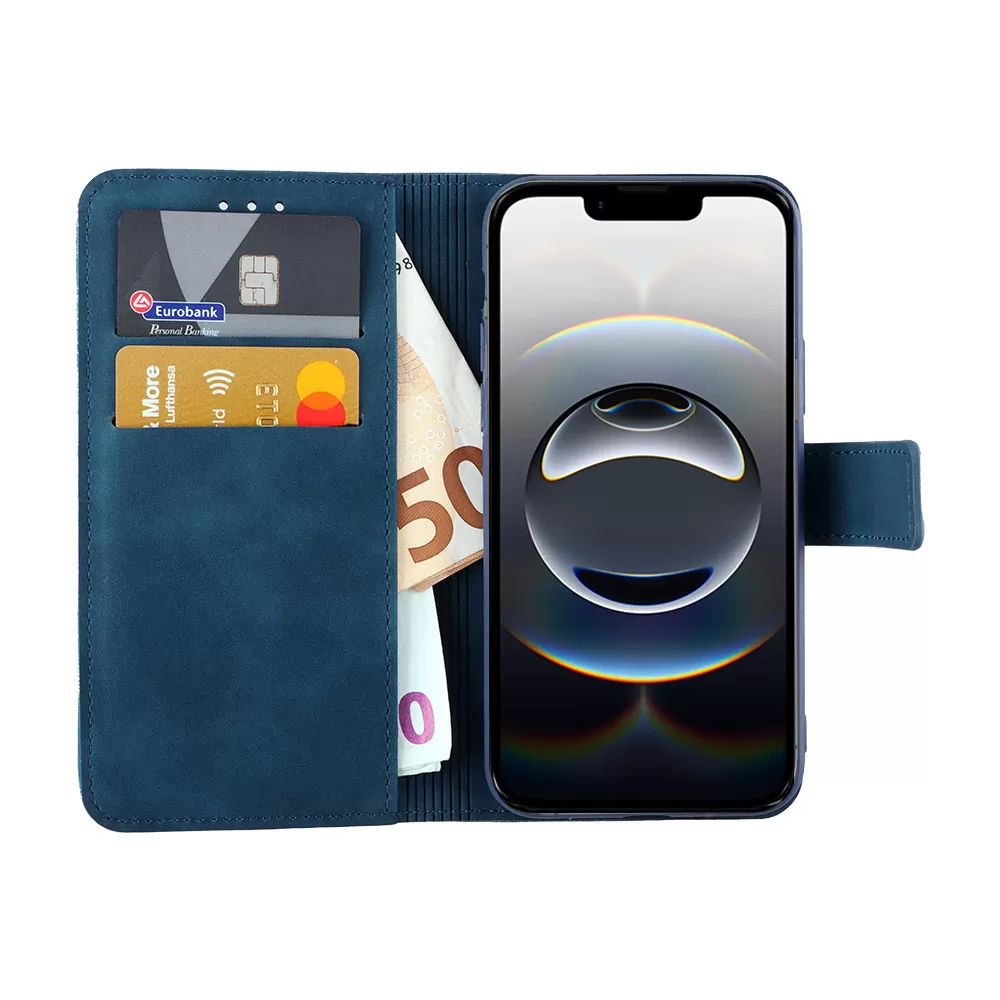 LIME ESSENTIAL ΘΗΚΗ IPHONE 16E/ IPHONE 17E 6.1in  MAGNET BOOK STAND CLIP DARK BLUE - Image 5