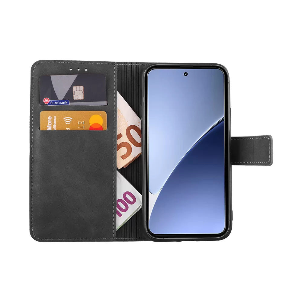 LIME ESSENTIAL ΘΗΚΗ XIAOMI 15 PRO 5G 6.73in  MAGNET BOOK STAND CLIP GREY - Image 5