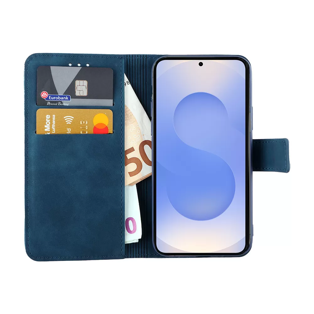LIME ESSENTIAL ΘΗΚΗ SAMSUNG S25 5G S931 6.2in  MAGNET BOOK STAND CLIP DARK BLUE - Image 5