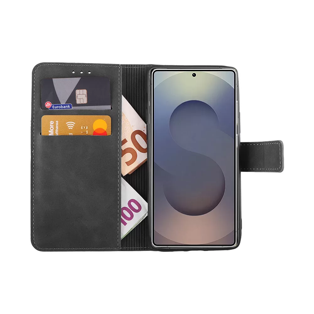 LIME ESSENTIAL ΘΗΚΗ SAMSUNG S25 ULTRA 5G S938 6.9in  MAGNET BOOK STAND CLIP GREY - Image 5