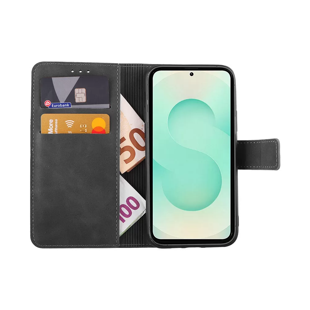LIME ESSENTIAL ΘΗΚΗ SAMSUNG S25 PLUS 5G S936 6.7in  MAGNET BOOK STAND CLIP GREY - Image 5