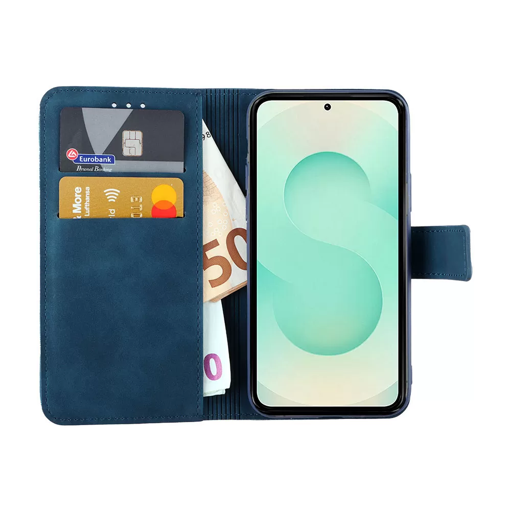 LIME ESSENTIAL ΘΗΚΗ SAMSUNG S25 PLUS 5G S936 6.7in  MAGNET BOOK STAND CLIP DARK BLUE - Image 5