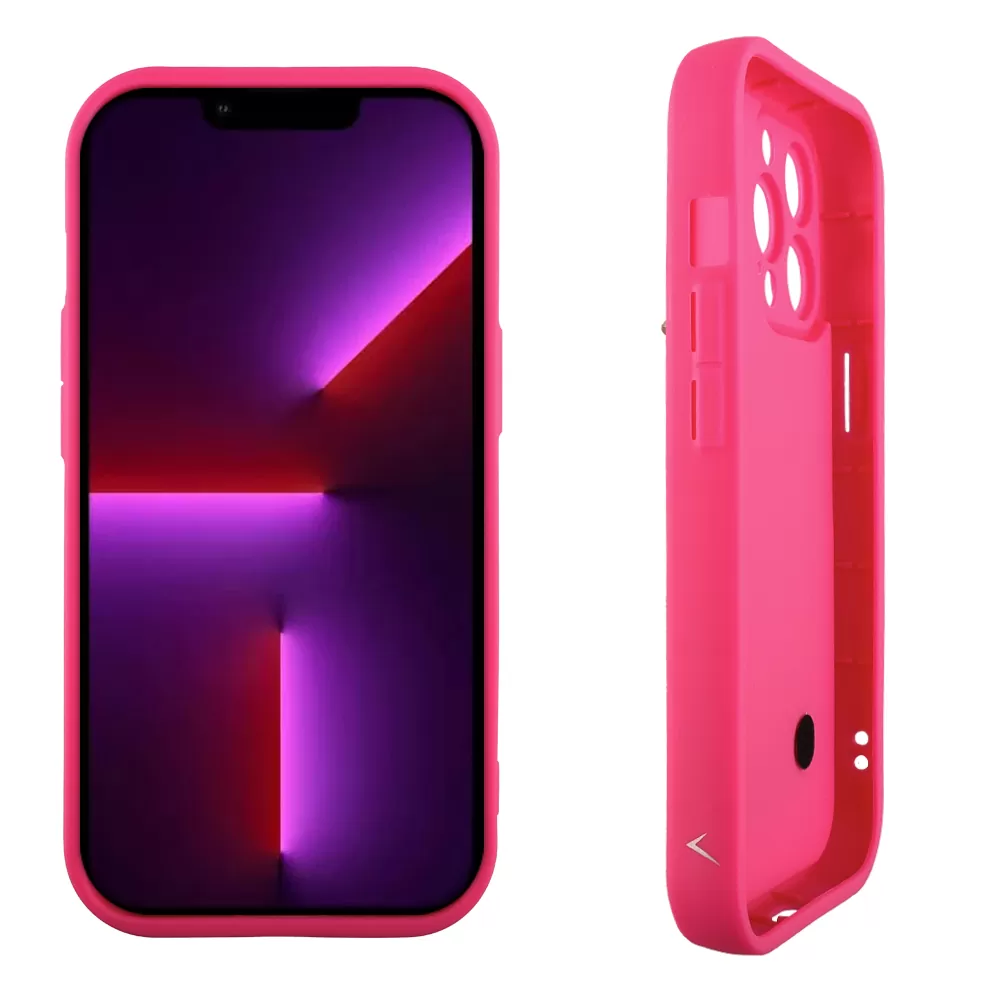 VOLTE-TEL SILICON TPU WITH STRAP ΘΗΚΗ IPHONE 13 PRO 6.1in  FULL CAMERA PROTECTION PINK WITH PINK HEARTS - Image 4