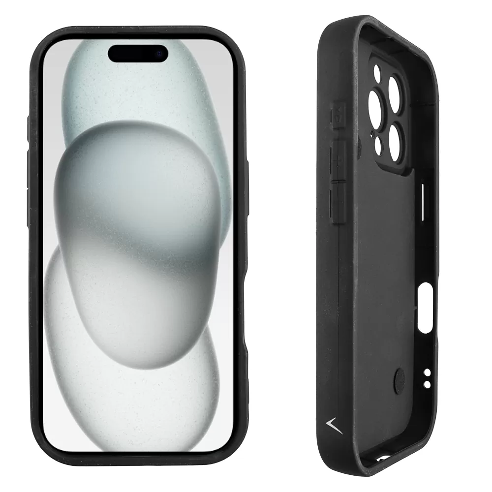 VOLTE-TEL SILICON TPU WITH STRAP ΘΗΚΗ IPHONE 15 PRO 6.1in  FULL CAMERA PROTECTION BLACK WITH BLACK HEARTS - Image 4