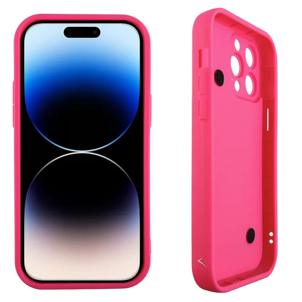 VOLTE-TEL SILICON TPU WITH STRAP ΘΗΚΗ IPHONE 14 PRO MAX 6.7in  FULL CAMERA PROTECTION PINK WITH PINK HEARTS - Image 4