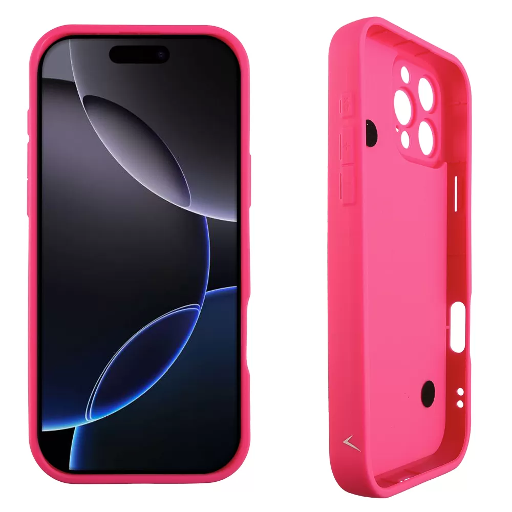 VOLTE-TEL SILICON TPU WITH STRAP ΘΗΚΗ IPHONE 16 PRO 6.3in  FULL CAMERA PROTECTION PINK WITH PINK HEARTS - Image 4