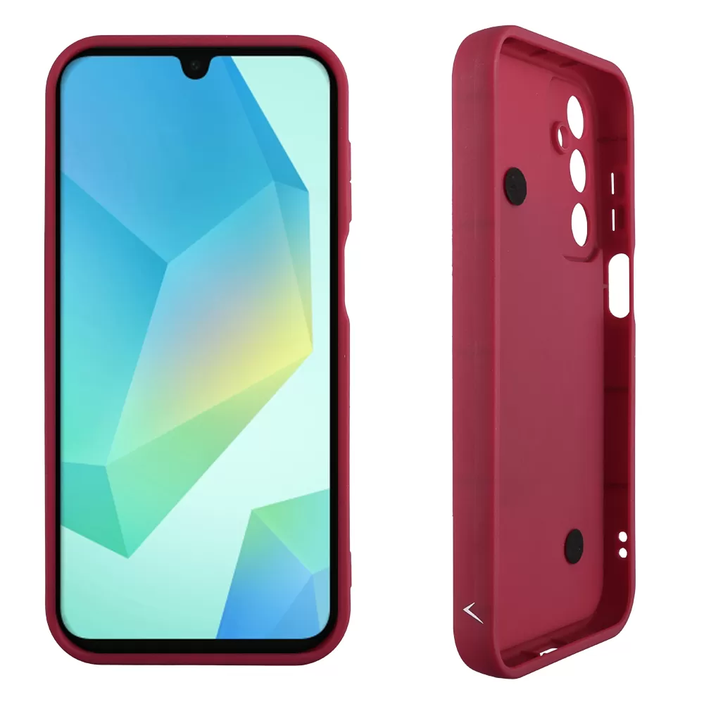 VOLTE-TEL SILICON TPU WITH STRAP ΘΗΚΗ SAMSUNG A16 4G A165/A16 5G A166 6.7in  FULL CAMERA PROTECTION BURGUNDY WITH RED HEARTS - Image 4