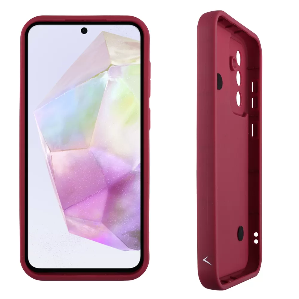 VOLTE-TEL SILICON TPU WITH STRAP ΘΗΚΗ SAMSUNG A36 5G A366 6.7in  FULL CAMERA PROTECTION BURGUNDY WITH RED HEARTS - Image 4
